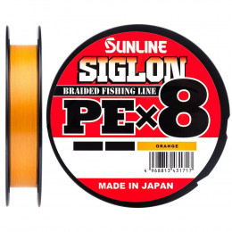 Шнур Sunline Siglon PE х8 150m оранжевый #0.4/0.108mm 6lb/2.9kg