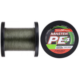 Шнур Select Master PE Dark Green X4 1000m 0.18mm 21kg