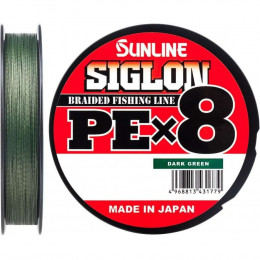 Шнур Sunline Siglon PE х8 150m темн-зеленый #0.4/0.108mm 6lb/2.9kg