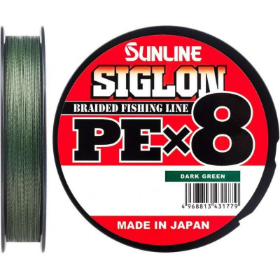 Шнур Sunline Siglon PE х8 150m темн-зеленый #0.8/0.153mm 12lb/6.0kg