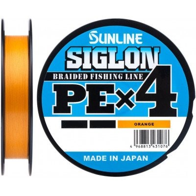 Шнур Sunline Siglon PE х4 300m оранжевый #2.0/0.242mm 35lb/15.5kg