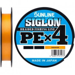 Шнур Sunline Siglon PE х4 300m оранжевый #2.5/0.270mm 40lb/18.5kg