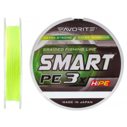 Шнур Favorite Smart PE Fluoro Yellow 3x 150m #0.25/0.085mm 2.2kg