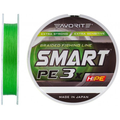 Шнур Favorite Smart PE Light Green 3x 150m #0.15/0.066mm 1.2kg