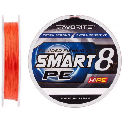 Шнур Favorite Smart PE Red Orange 8x 150m #0.5/0.117mm 4.1kg