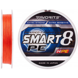 Шнур Favorite Smart PE Red Orange 8x 150m #3/0.296mm 19kg