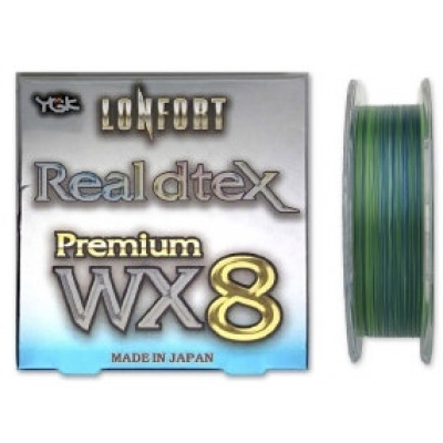 Шнур YGK Lonfort Real DTex X8 150m мультиколор #0.4/0.104mm 12lb/6kg