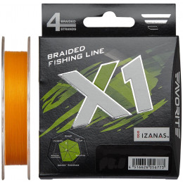 Шнур Favorite X1 PE 4x 150m orange #0.8/0.148mm 15lb/6.8kg