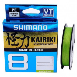 Шнур Shimano Kairiki 8 PE Mantis Green 150m 0.23mm 22.5kg