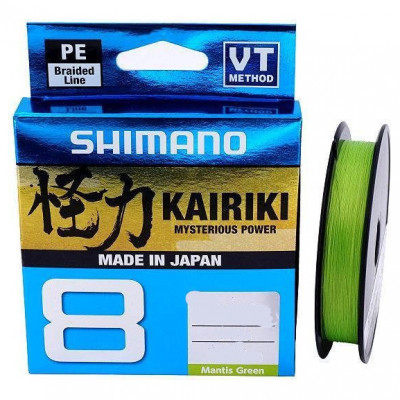 Шнур Shimano Kairiki 8 PE Mantis Green 150m 0.28mm 29.3kg