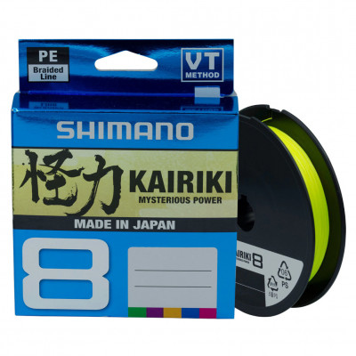 Шнур Shimano Kairiki 8 PE Yellow 150m 0.10mm 6.5kg