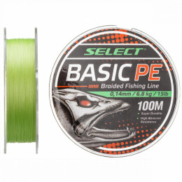 Шнур Select Basic PE Light Green 100m 0.14mm 15LB/6.8kg