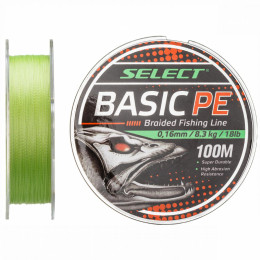 Шнур Select Basic PE Light Green 100m 0.16mm 18LB/8.3kg