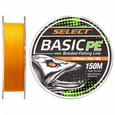 Шнур Select Basic PE Orange 150m 0.06mm 6LB/3kg