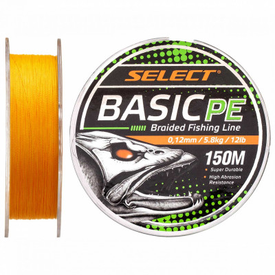 Шнур Select Basic PE Orange 150m 0.12mm 12LB/5.6kg