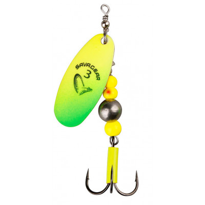 Блесна Savage Gear Caviar Spinner #4 14g 07-Fluo Yellow/Chartreuse