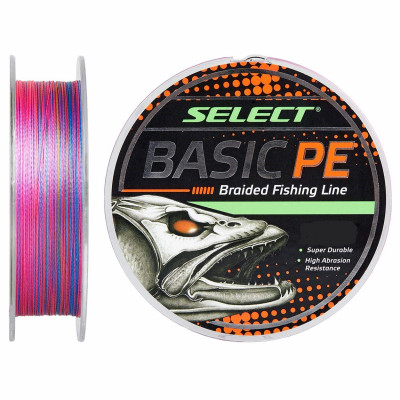 Шнур Select Basic PE 150m разноцветный 0.10mm 10lb/4.8kg