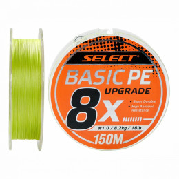 Шнур Select Basic PE 8x 150m Light Green #1.0/0.14mm 18lb/8.2kg