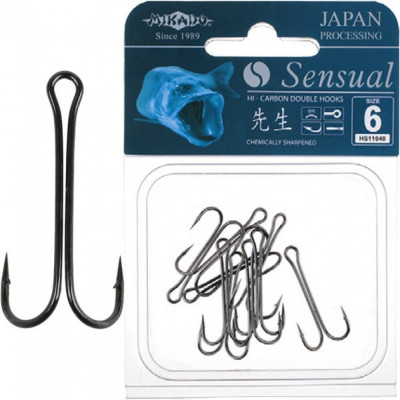 Крючок Mikado Sensual Double Hook №3/0 black nickel 5шт (HS11040-3/0B)