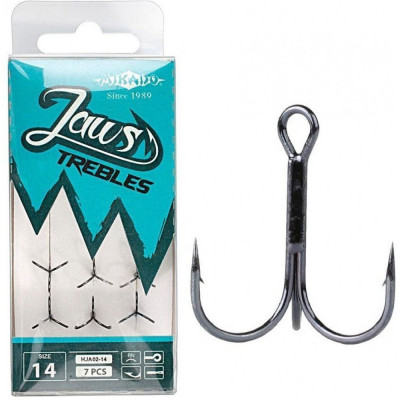 Крючок Mikado Treble Hook-Jaws №1 black nickel 5шт (HJA02-1)