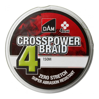 Шнур DAM Crosspower 4-Braid 150m 0.10mm 4.5kg зеленый (66575)