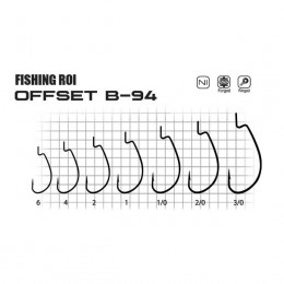 Крючок Fishing ROI Offset №2 B94BC 10шт (330-B94-2)