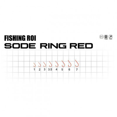 Крючок Fishing ROI Sode-Ring Red №4 13шт (147-19-004)