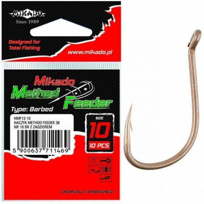 Крючок Mikado Method Feeder 36 № 8 10шт bronze (HMF12-8)