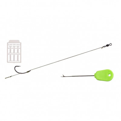 Комплект карповых поводков Fishing ROI с иголкой и стопорами Hook №2 15lb (36-8340-15-2)