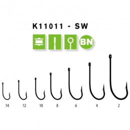 Крючок Lineaeffe Kaptura K11011-SW № 2 BN 10шт (7952402)