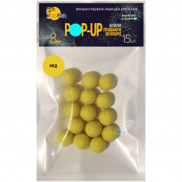 Бойли Плаваючі Флюоро SunFish Pop-Up Мед 8mm 15шт