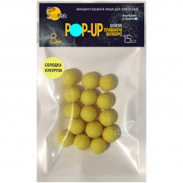 Бойлы Плавающие Флюоро SunFish Pop-Up Сладкая кукуруза 8mm 15шт