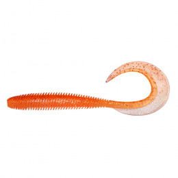 Твистер Megabass Kemuri Curly 6.3cm 8шт Clear Orange/Rainbow Flake (35447)