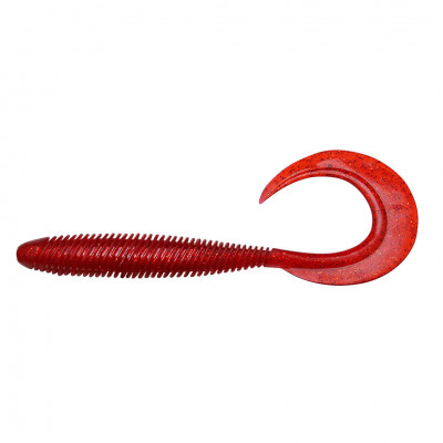 Твистер Megabass Kemuri Curly 6.3cm 8шт Clear Red (35445)