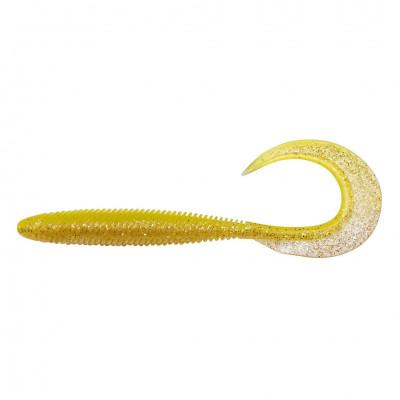 Твістер Megabass Kemuri Curly 8.9cm 7шт Chart Back Gold (35459)