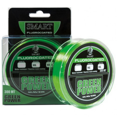 Леска Smart Green Power Fluorine 300m 0.28mm 7.4kg зеленый