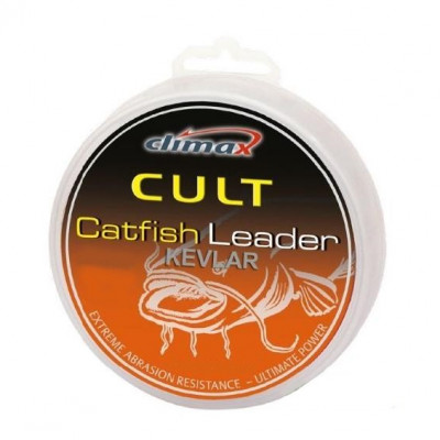 Поводковый материал Climax Cult Catfish Kevlar Leader 20m 1mm 100kg olive
