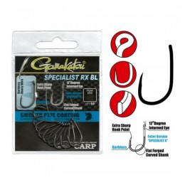 Гачки Gamakatsu G-Carp Specialist RX Barbless Grey №10 10шт (185032 1000)