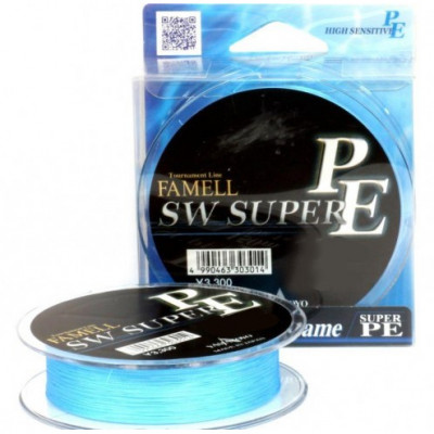 Шнур Yamatoyo SW Super PE Blue-Pe 150m #0.6 10lbs синий