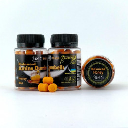 Бойлы Grandcarp Balanced Amino Dumbells Honey (Мед) 14*10mm 50шт (BBB007)