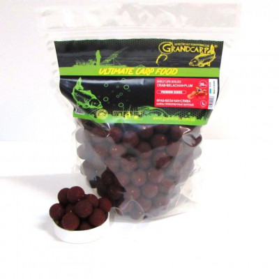 Бойлы вареные Grandcarp Premium Краб,Белачан,Слива 20mm 1kg (BFC090)