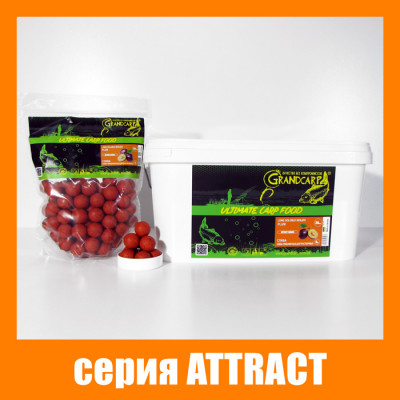 Бойли прикормочнi довгорозчиннi Grandcarp Attract Plum (Слива) 24mm 1kg (BFL054)