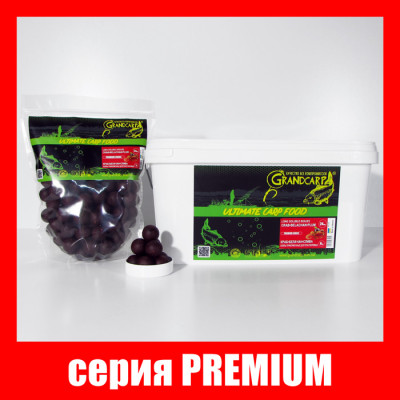 Бойли прикормочнi довгорозчиннi Grandcarp Premium Crab, Belachan, Plum (Краб, Белачан, Слива) 24mm 1kg (BFL094)