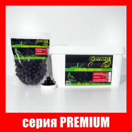 Бойли прикормочнi довгорозчиннi Grandcarp Premium Liver, Pepper, Strawberry (Печінка, Перець, Полуниця) 20mm 1kg (BFL098)