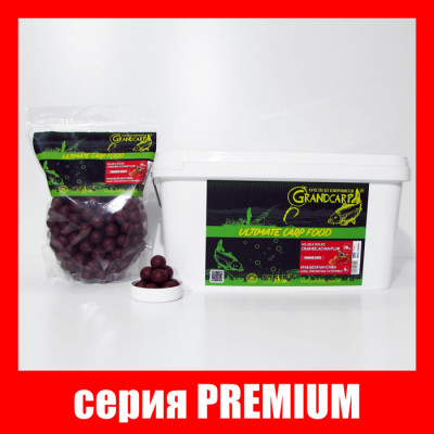 Бойлы растворимые Grandcarp Premium Краб,Белачан,Слива 20mm 1kg (BFS025)