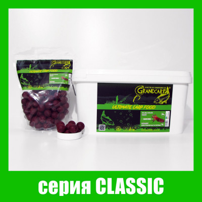 Бойли прикормочні розчинні Grandcarp Classic Squid (Кальмар) 24mm 1kg (BFS086)