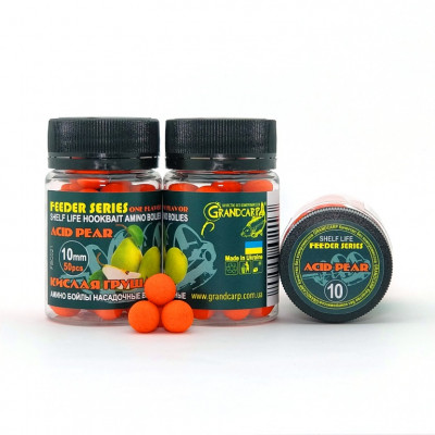 Бойли насадочні варені Grandcarp Feeder Series Acid Pear (Кисла Груша) 10mm 50шт (FBC021)