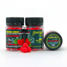 Бойлы растворимые Grandcarp Feeder Series Strawberry (Клубника) 10mm 50шт (FBC025)