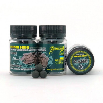 Бойли насадочні варені Grandcarp Feeder Series Cake (Макуха) 10mm 50шт (FBC030)