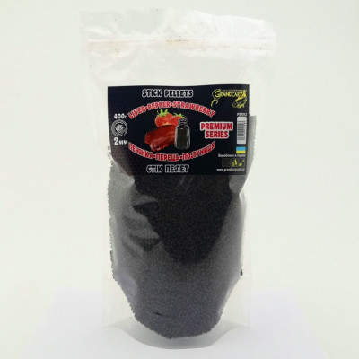 Стік пелет Grandcarp Premium Печінка,Перець,Полуниця 2mm 400g (PST012)